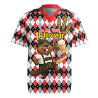 Oktoberfest Beaver Rugby Jersey On My Wurst Behaviour - Wonder Print Shop