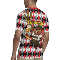 Oktoberfest Beaver Rugby Jersey On My Wurst Behaviour - Wonder Print Shop