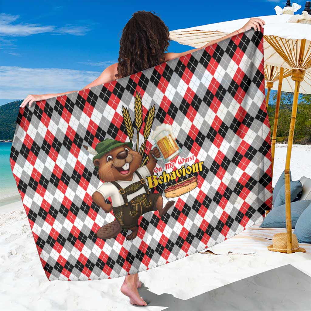 Oktoberfest Beaver Sarong On My Wurst Behaviour - Wonder Print Shop