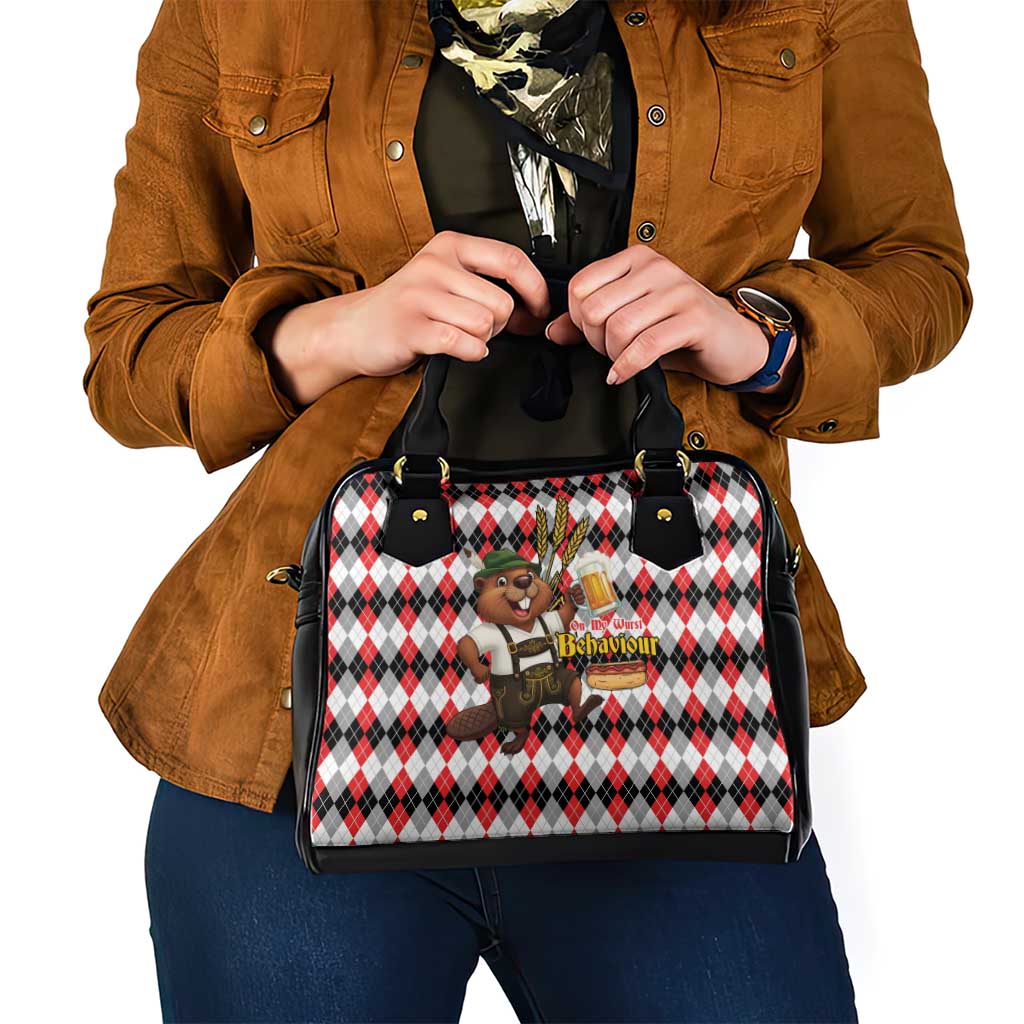Oktoberfest Beaver Shoulder Handbag On My Wurst Behaviour - Wonder Print Shop