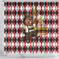 Oktoberfest Beaver Shower Curtain On My Wurst Behaviour - Wonder Print Shop