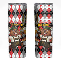 Oktoberfest Beaver Skinny Tumbler On My Wurst Behaviour - Wonder Print Shop