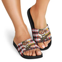 Oktoberfest Beaver Slide Sandals On My Wurst Behaviour - Wonder Print Shop