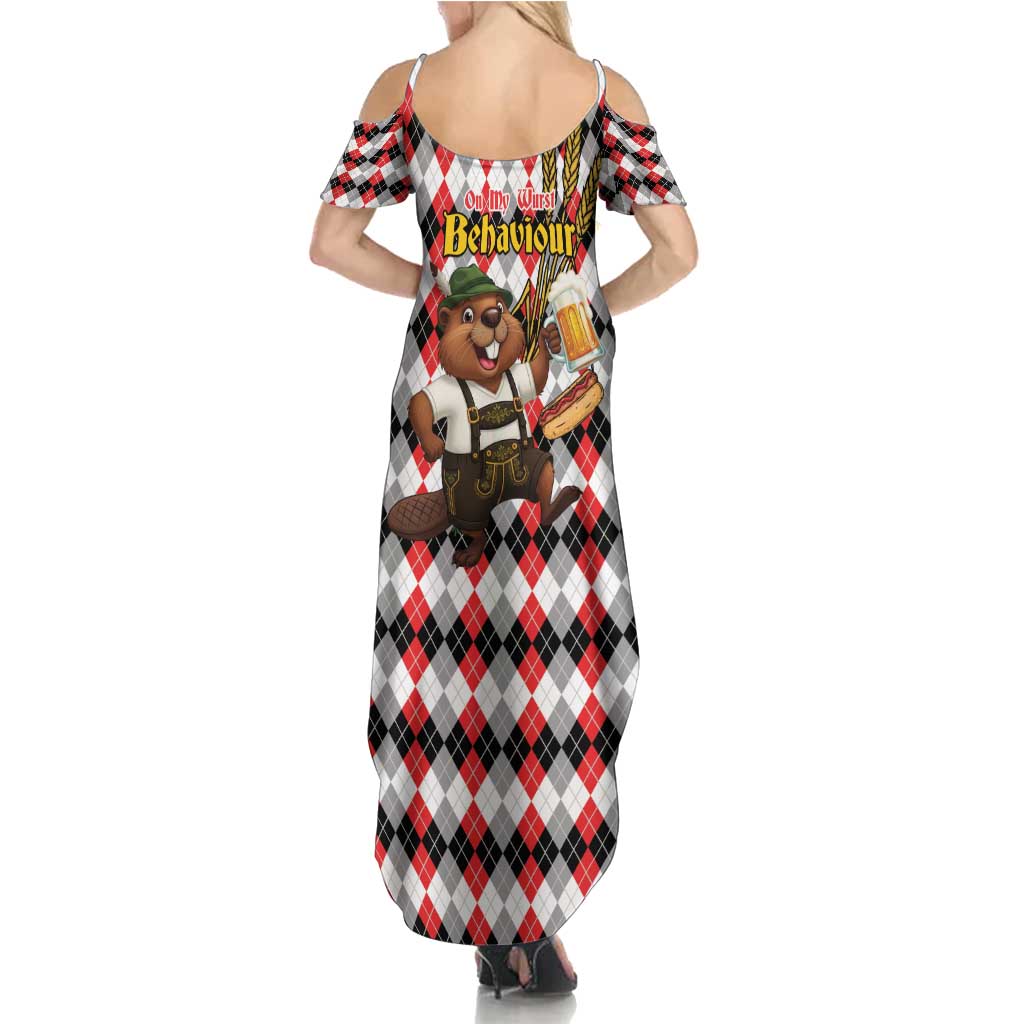Oktoberfest Beaver Summer Maxi Dress On My Wurst Behaviour - Wonder Print Shop