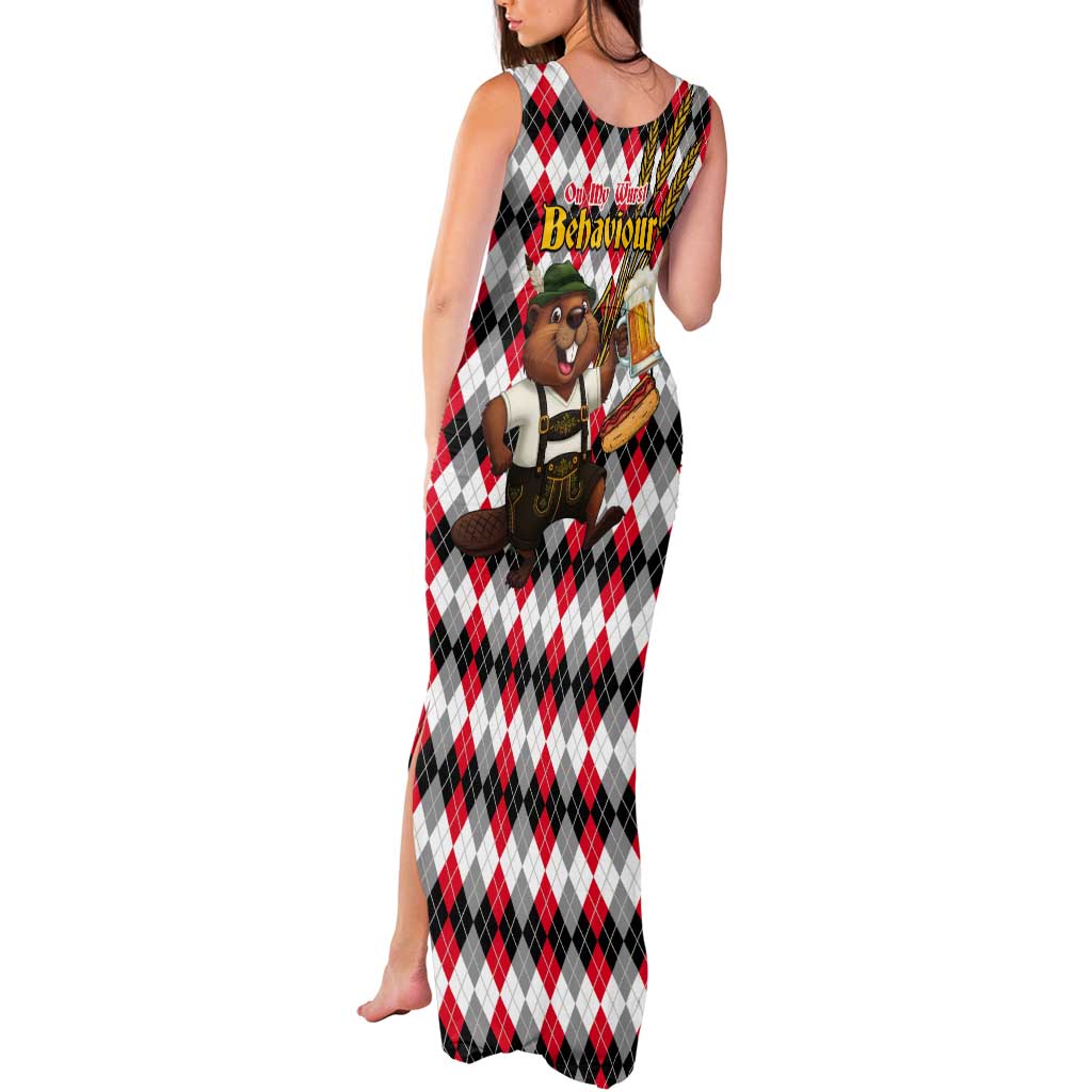 Oktoberfest Beaver Tank Maxi Dress On My Wurst Behaviour - Wonder Print Shop