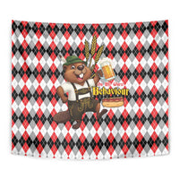 Oktoberfest Beaver Tapestry On My Wurst Behaviour - Wonder Print Shop