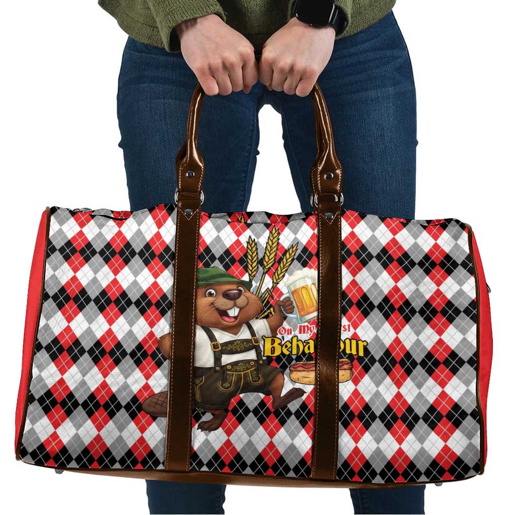 Oktoberfest Beaver Travel Bag On My Wurst Behaviour - Wonder Print Shop