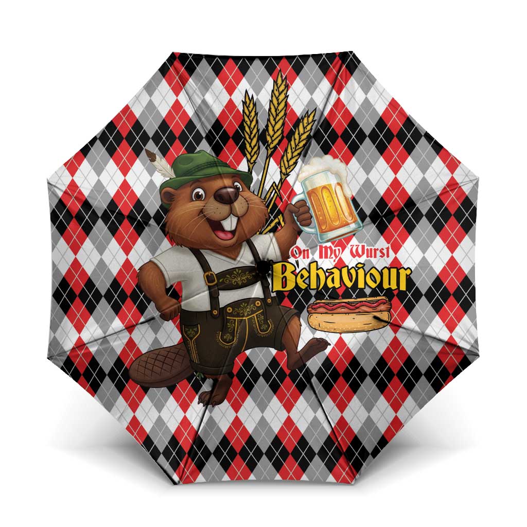 Oktoberfest Beaver Umbrella On My Wurst Behaviour - Wonder Print Shop