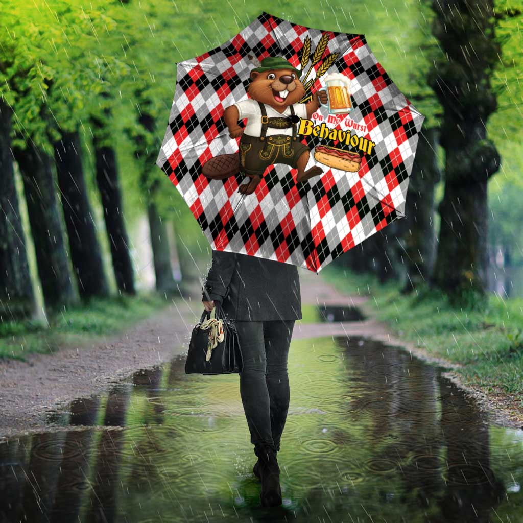 Oktoberfest Beaver Umbrella On My Wurst Behaviour - Wonder Print Shop