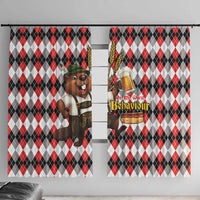 Oktoberfest Beaver Window Curtain On My Wurst Behaviour - Wonder Print Shop