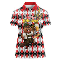 Oktoberfest Beaver Women Polo Shirt On My Wurst Behaviour - Wonder Print Shop