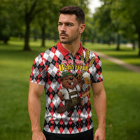 Oktoberfest Beaver Zipper Polo Shirt On My Wurst Behaviour - Wonder Print Shop