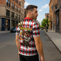 Oktoberfest Beaver Zipper Polo Shirt On My Wurst Behaviour - Wonder Print Shop