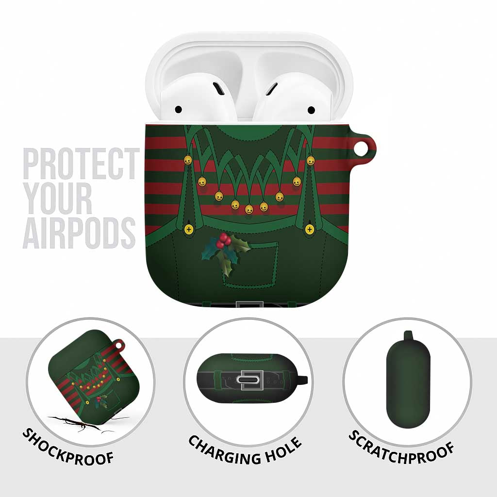 Christmas Elf Costume AirPods Case Santa’s Little Helper Outfit - Wonder Print Shop