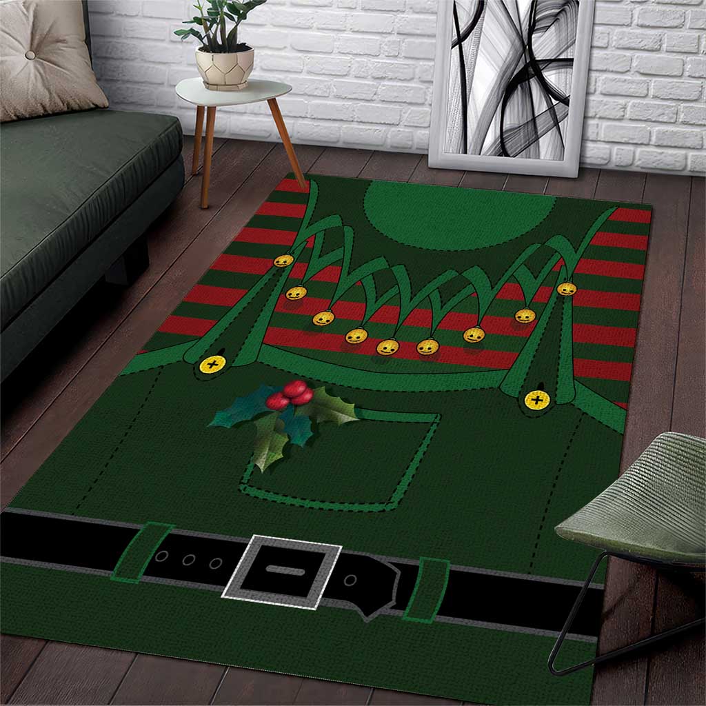 Christmas Elf Costume Area Rug Santa’s Little Helper Outfit - Wonder Print Shop
