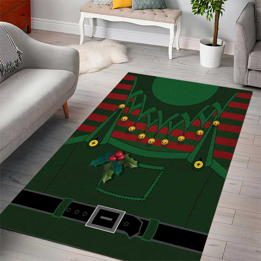 Christmas Elf Costume Area Rug Santa’s Little Helper Outfit - Wonder Print Shop