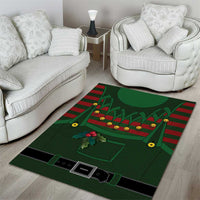 Christmas Elf Costume Area Rug Santa’s Little Helper Outfit - Wonder Print Shop