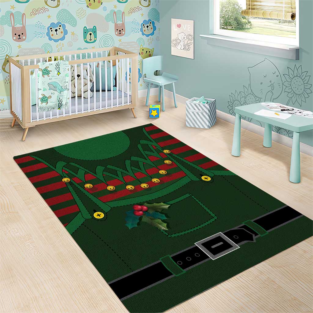 Christmas Elf Costume Area Rug Santa’s Little Helper Outfit - Wonder Print Shop