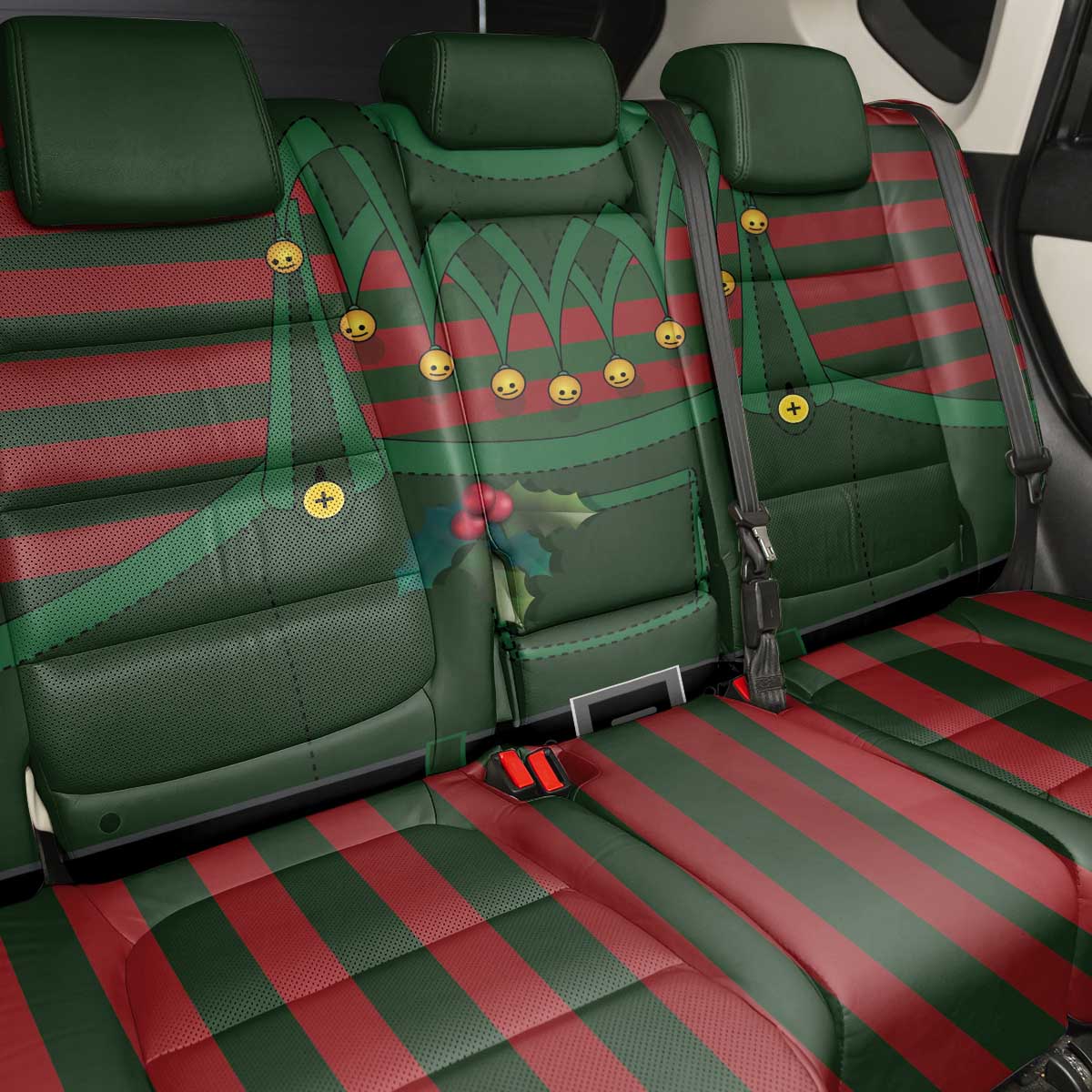 Christmas Elf Costume Back Car Seat Cover Santa’s Little Helper Outfit - Wonder Print Shop
