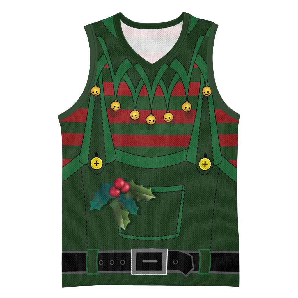 Christmas Elf Costume Basketball Jersey Santa’s Little Helper Outfit - Wonder Print Shop