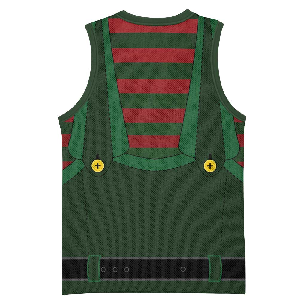 Christmas Elf Costume Basketball Jersey Santa’s Little Helper Outfit - Wonder Print Shop