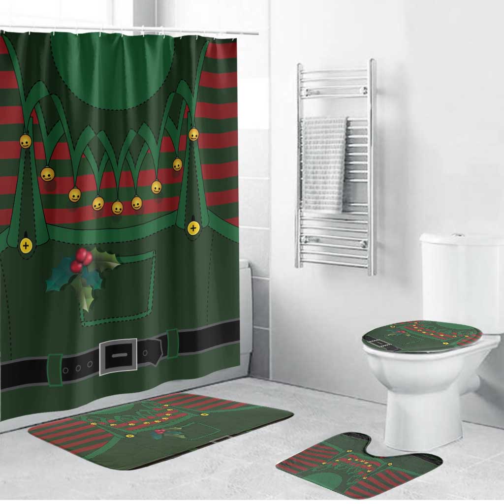 Christmas Elf Costume Bathroom Set Santa’s Little Helper Outfit - Wonder Print Shop