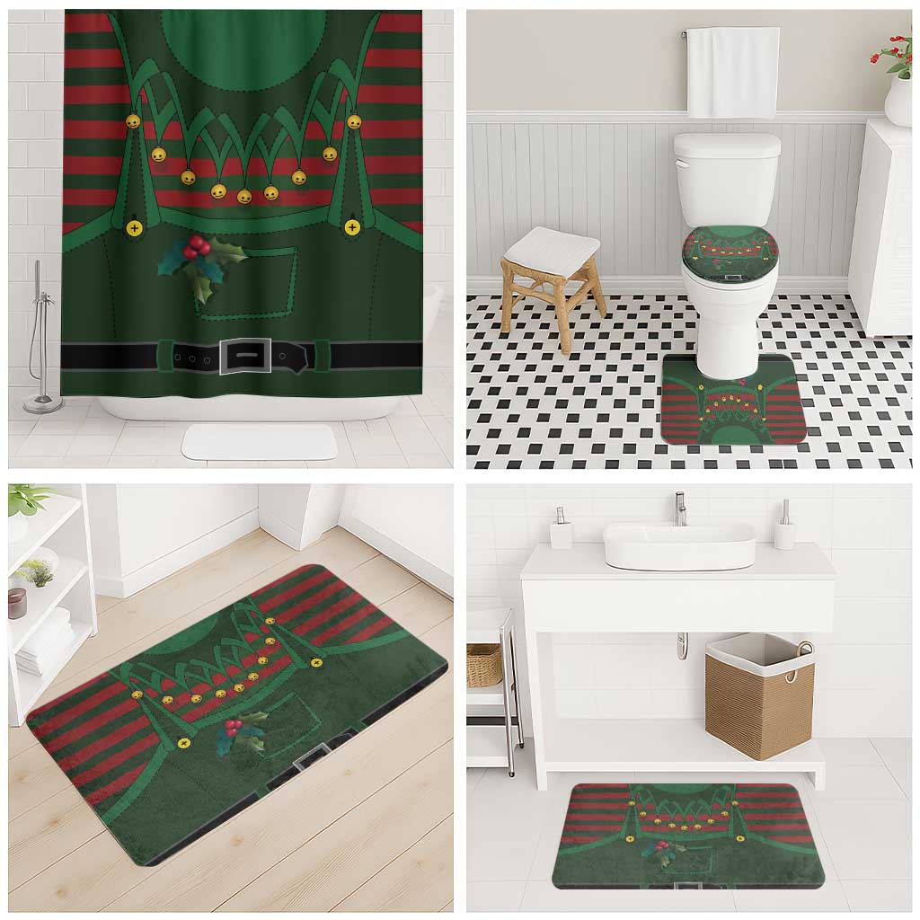 Christmas Elf Costume Bathroom Set Santa’s Little Helper Outfit - Wonder Print Shop