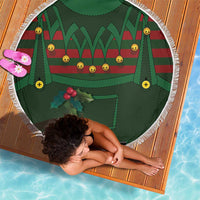 Christmas Elf Costume Beach Blanket Santa’s Little Helper Outfit - Wonder Print Shop
