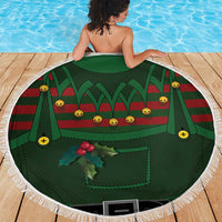 Christmas Elf Costume Beach Blanket Santa’s Little Helper Outfit - Wonder Print Shop