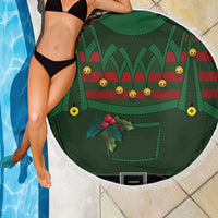 Christmas Elf Costume Beach Blanket Santa’s Little Helper Outfit - Wonder Print Shop