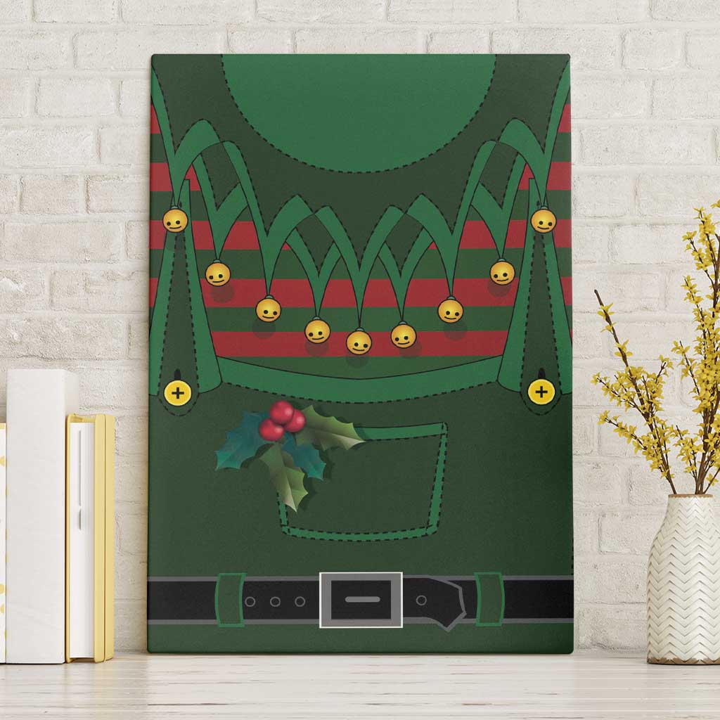 Christmas Elf Costume Canvas Wall Art Santa’s Little Helper Outfit - Wonder Print Shop