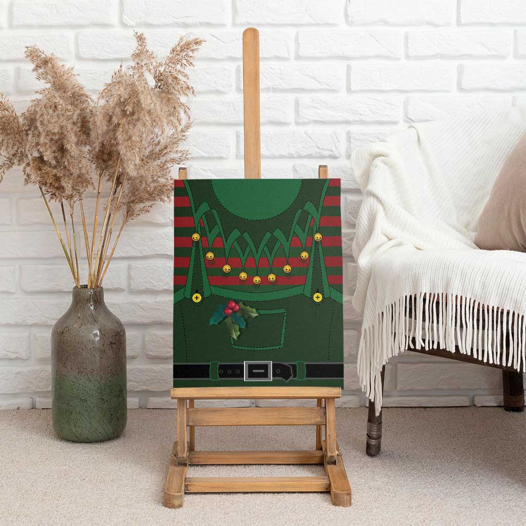 Christmas Elf Costume Canvas Wall Art Santa’s Little Helper Outfit - Wonder Print Shop