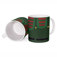 Christmas Elf Costume Ceramic Mug Santa’s Little Helper Outfit - Wonder Print Shop