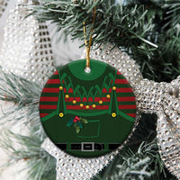 Christmas Elf Costume Ceramic Ornament Santa’s Little Helper Outfit - Wonder Print Shop