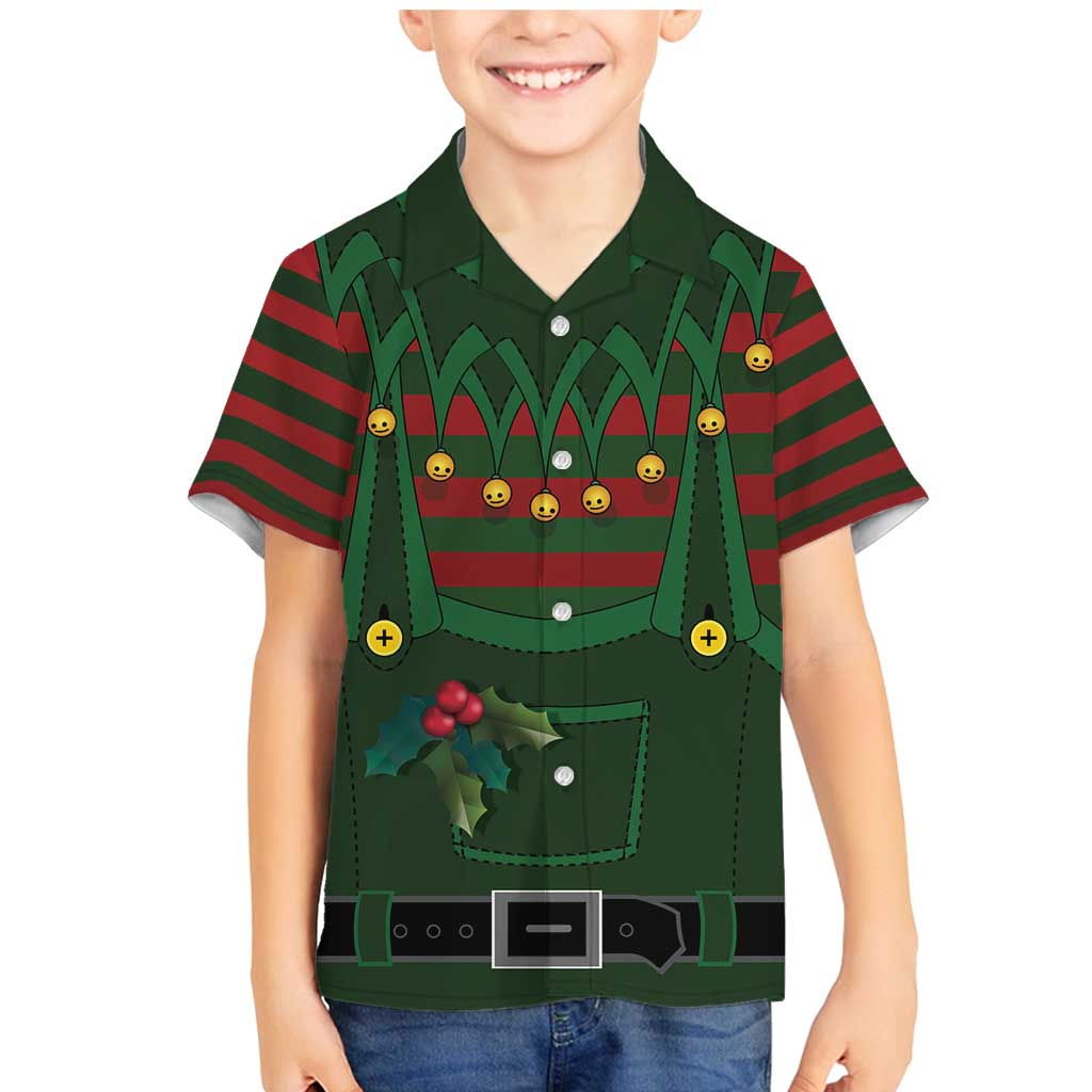 Christmas Elf Costume Family Matching Mermaid Dress and Hawaiian Shirt Santa’s Little Helper Outfit - Wonder Print Shop