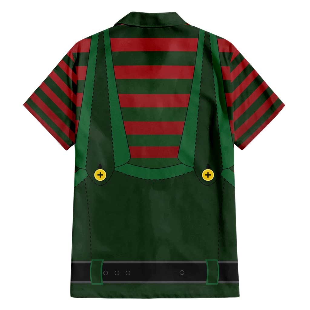Christmas Elf Costume Family Matching Short Sleeve Bodycon Dress and Hawaiian Shirt Santa’s Little Helper Outfit - Wonder Print Shop