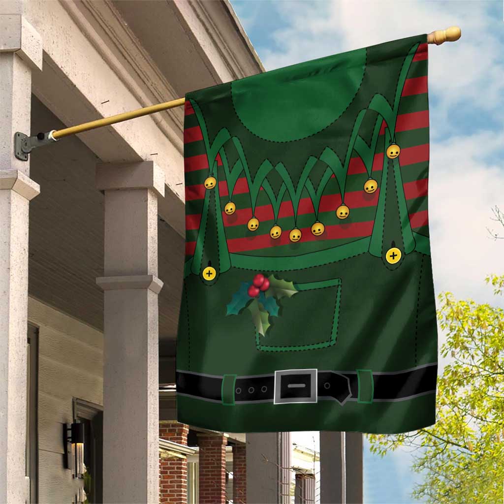 Christmas Elf Costume Garden Flag Santa’s Little Helper Outfit - Wonder Print Shop