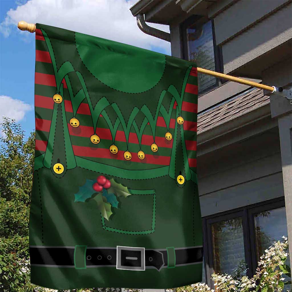Christmas Elf Costume Garden Flag Santa’s Little Helper Outfit - Wonder Print Shop
