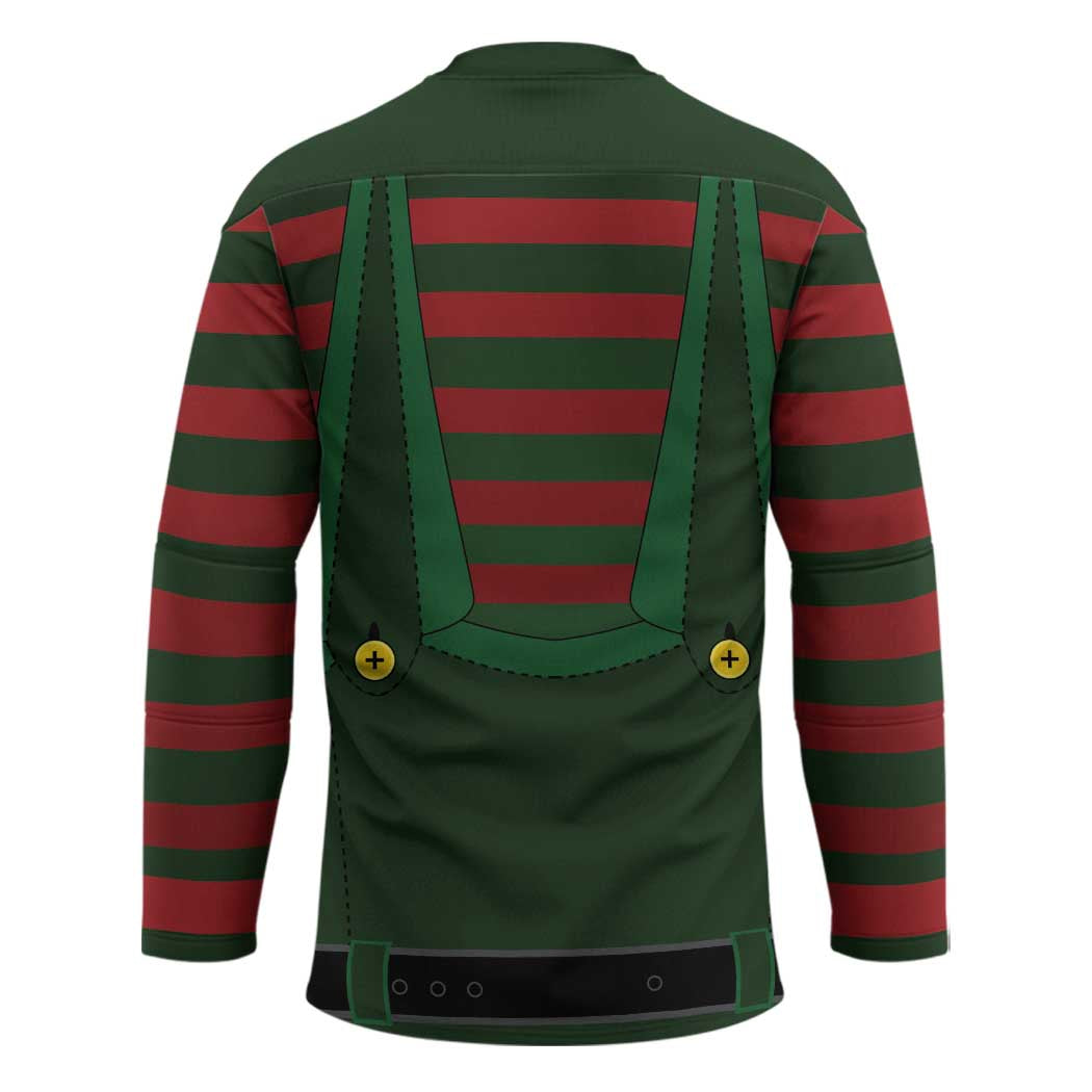 Christmas Elf Costume Hockey Jersey Santa’s Little Helper Outfit - Wonder Print Shop