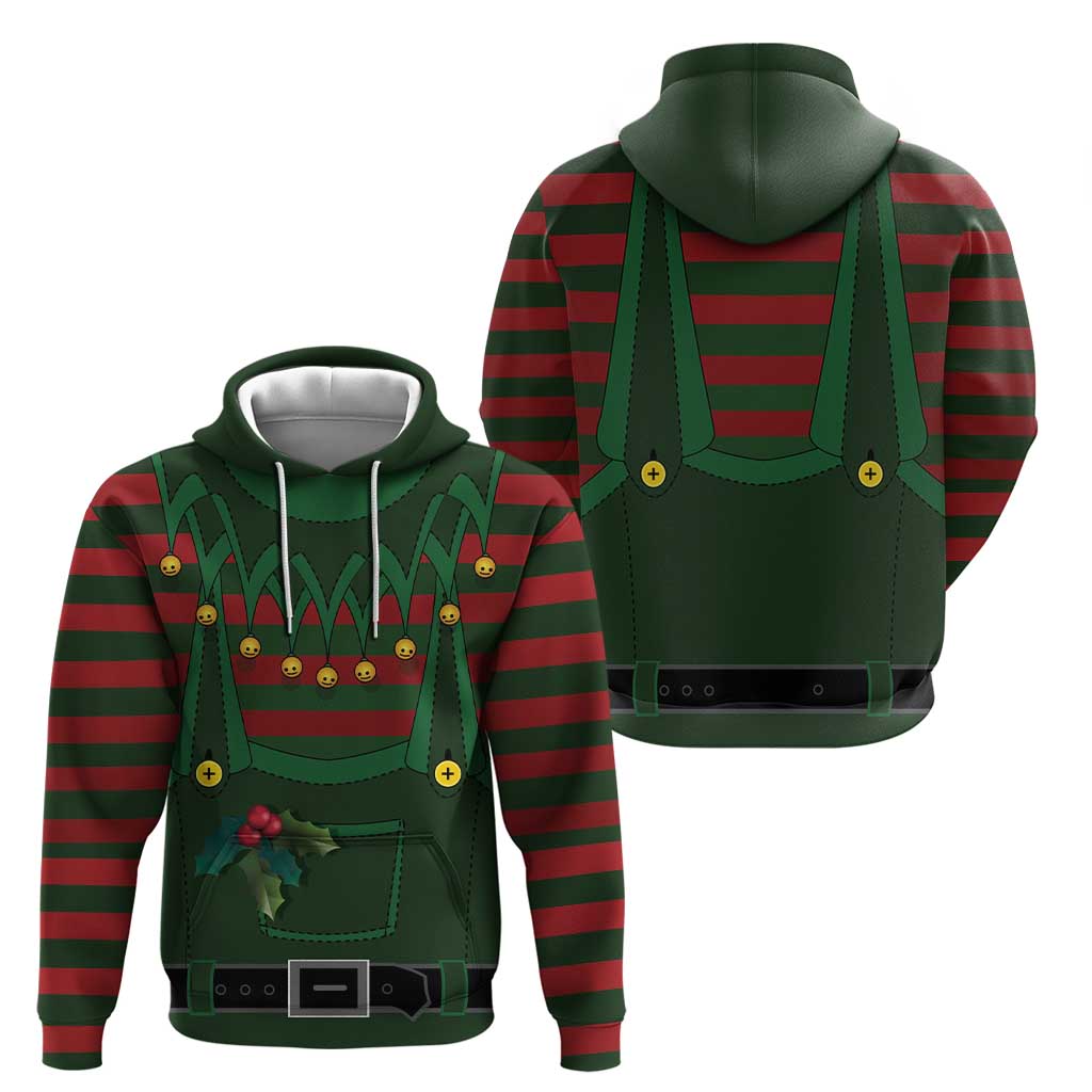 Christmas Elf Costume Hoodie Santa’s Little Helper Outfit - Wonder Print Shop