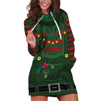 Christmas Elf Costume Hoodie Dress Santa’s Little Helper Outfit - Wonder Print Shop