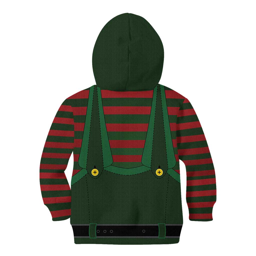 Christmas Elf Costume Kid Hoodie Santa’s Little Helper Outfit - Wonder Print Shop