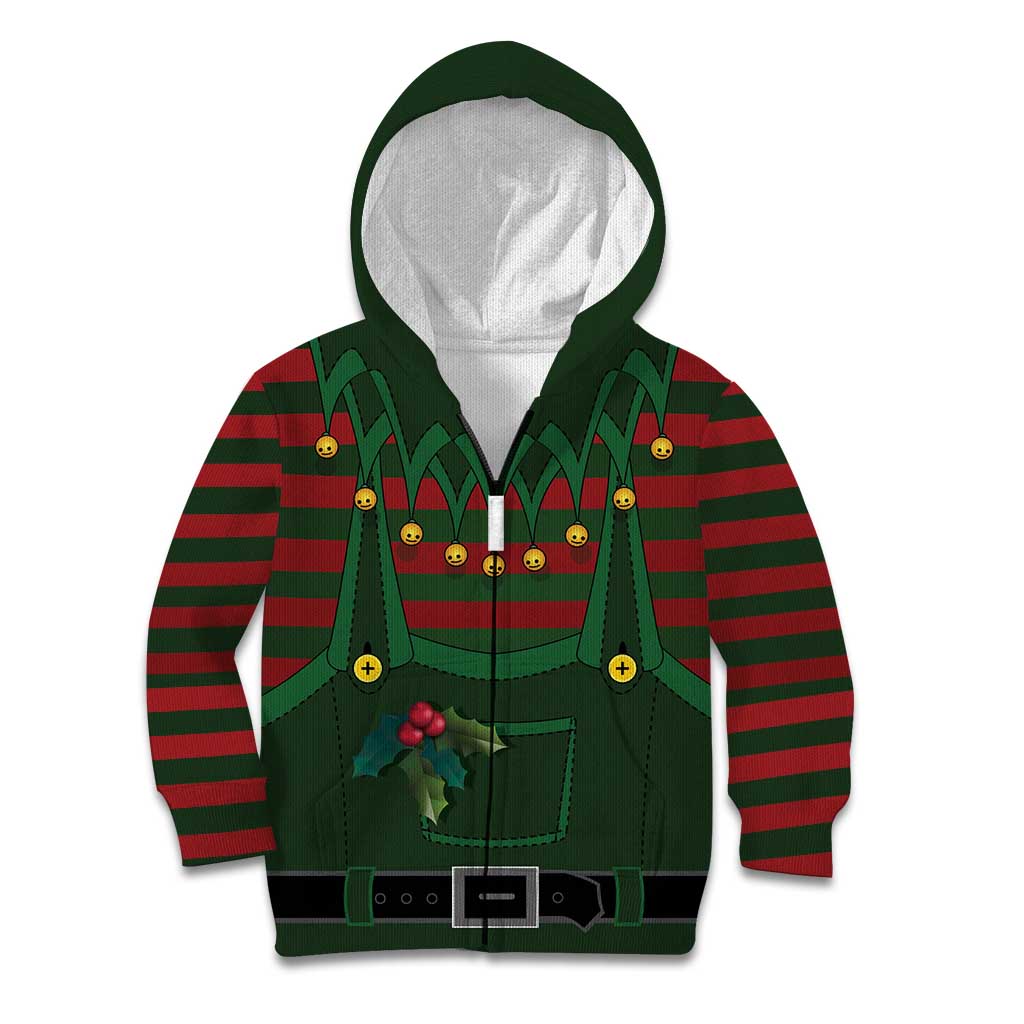 Christmas Elf Costume Kid Hoodie Santa’s Little Helper Outfit - Wonder Print Shop