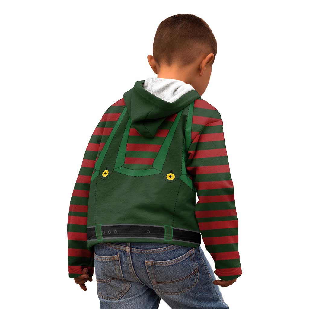 Christmas Elf Costume Kid Hoodie Santa’s Little Helper Outfit - Wonder Print Shop