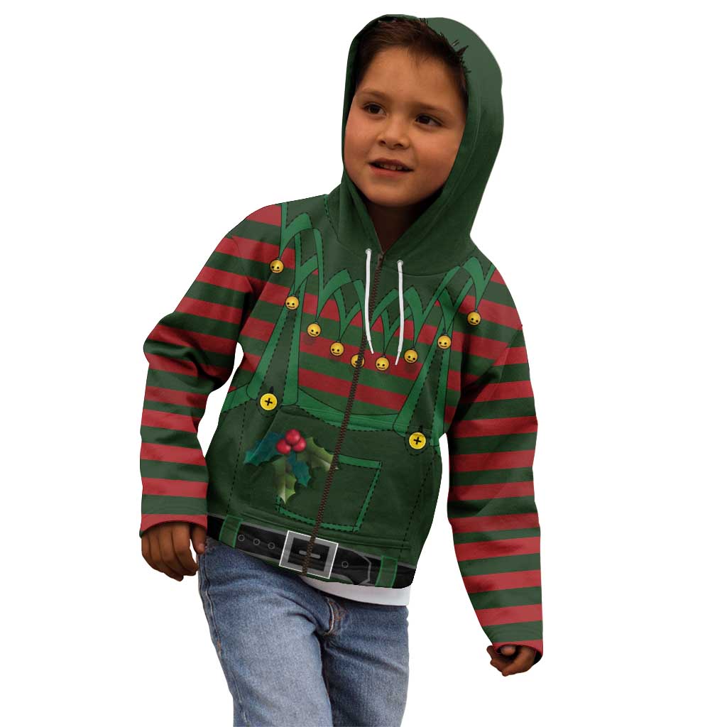 Christmas Elf Costume Kid Hoodie Santa’s Little Helper Outfit - Wonder Print Shop