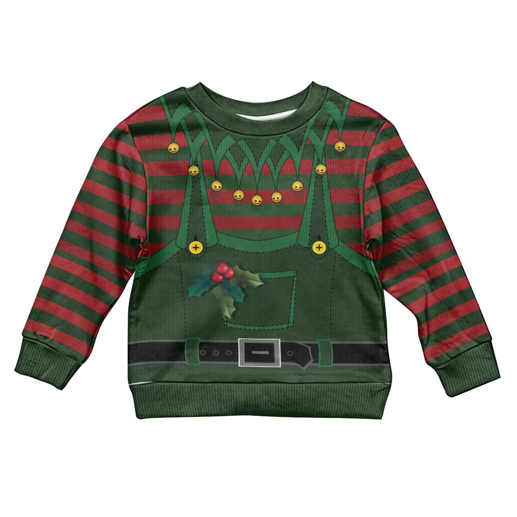 Christmas Elf Costume Kid Ugly Christmas Sweater Santa’s Little Helper Outfit - Wonder Print Shop