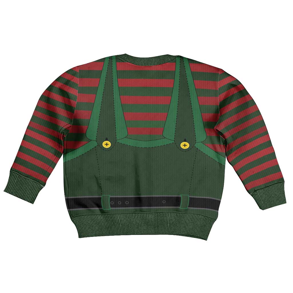 Christmas Elf Costume Kid Ugly Christmas Sweater Santa’s Little Helper Outfit - Wonder Print Shop