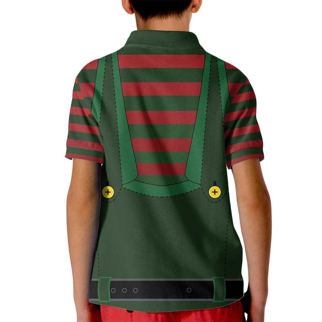 Christmas Elf Costume Kid Polo Shirt Santa’s Little Helper Outfit - Wonder Print Shop