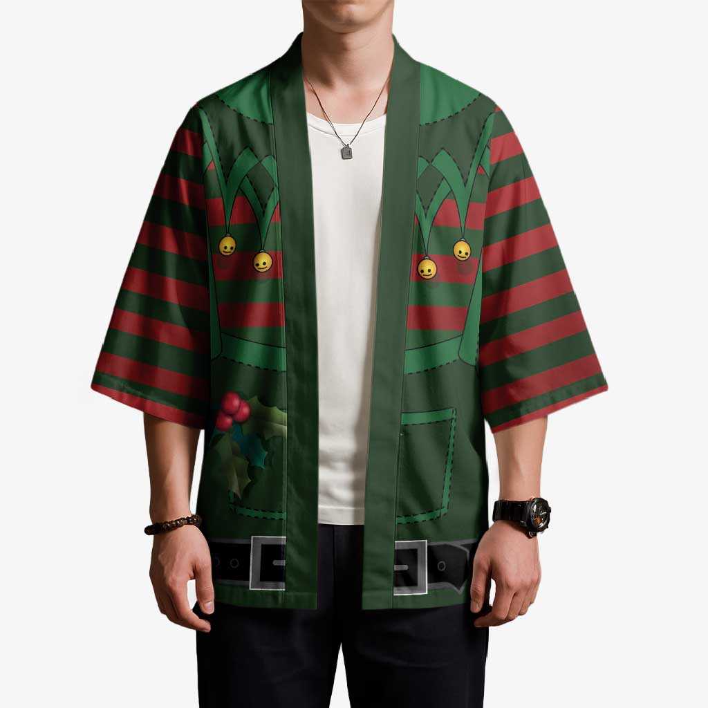 Christmas Elf Costume Kimono Santa’s Little Helper Outfit - Wonder Print Shop