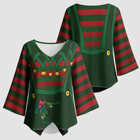 Christmas Elf Costume Kimono Sleeve Blouse Santa’s Little Helper Outfit - Wonder Print Shop
